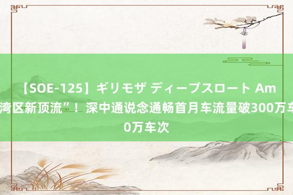 【SOE-125】ギリモザ ディープスロート Ami “湾区新顶流”！深中通说念通畅首月车流量破300万车次