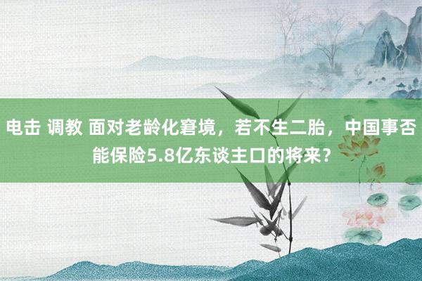 电击 调教 面对老龄化窘境，若不生二胎，中国事否能保险5.8亿东谈主口的将来？
