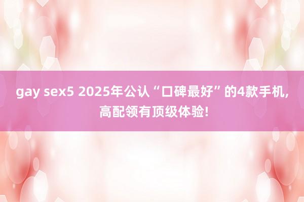 gay sex5 2025年公认“口碑最好”的4款手机， 高配领有顶级体验!