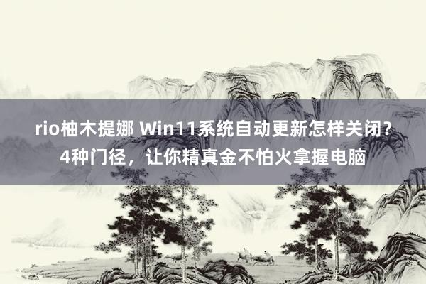 rio柚木提娜 Win11系统自动更新怎样关闭？4种门径，让